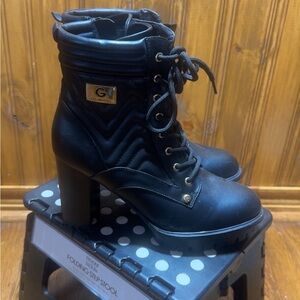 Em’s shoe closet GBG Los Angeles Black Lace-Up Women's Boots